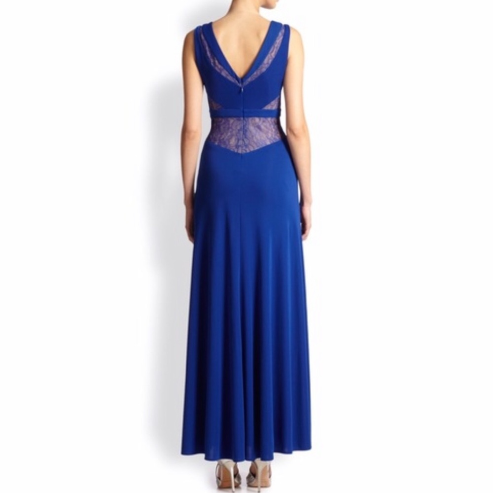 BCBG Max Azria Sophee Maxi Dress Blue Long Gown - Picture 2 of 8
